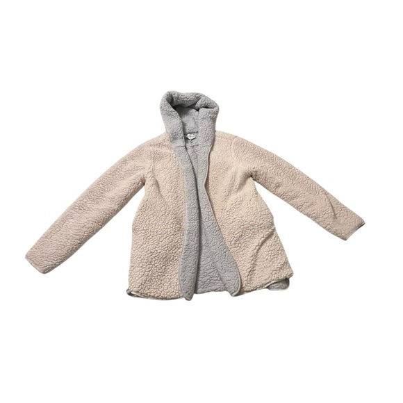 Urban Outfitters Casey Sherpa Hooded Teddy Jacket XS/S Ivory & Gray Runs bigger - Picture 6 of 9